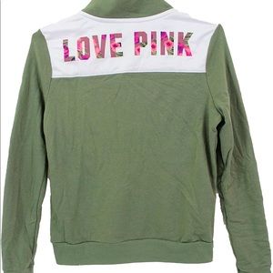 V.S PINK boyfriend zip up collar tropical jacket